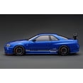 thumbnail image 3 of Ignition-Model Nissan Skyline GT-R R34 (BNR34) Top Secret 34GT-R RHD Blue Metallic 1:18, 3 of 11