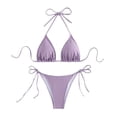 thumbnail image 4 of Swimming Suits for Women Bikini Women's Swimwear Tankini Set Bikini Beach Vacation Outfit Strappy Summer Two Piece Swimsuit With High Waist Bottom for Pool Party, 4 of 5