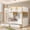 White+Natural (with 2 Drawers), variant on Harper & Bright Designs Twin Over Twin House Bunk Bed with Storage Shelves, Solid Wood Twin Size Princess Castle Bunk Bed with Trundle for Boys and Girls, White+Natural