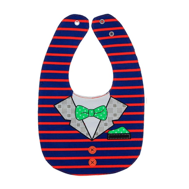 Toddler Bibs Double Sided Waterproof Soft Cotton Cute Cartoon Pattern Washable Bibs for Infant Boys Girls 12