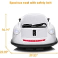 thumbnail image 3 of Historyli Powered Ride-Ons, 12V Bumper Car,Electric Toy Ride on Battery Car with Parent Remote Control,360 Degree Spin,2-Speed,Music & LED Lights,White, 3 of 8