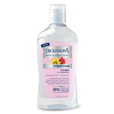 Dickinson’s Enhanced Witch Hazel Hydrating Toner with Rosewater, 16 fl (Best Organic Facial Toner)