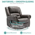 MEETWARM Massage Swivel Rocker Recliner with Heat and Vibration, Manual