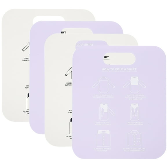 KAKOWELY shirt folding board 4pcs Creative Lazy Folding Boards T-shirts Folding Boards Foldable Plates12.01"X9.96"X0.04"