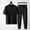 Black, variant on Baqcunre Track Suits For Men Set Men'S Summer Breathable Wrinkled Ice Two Piece Breathable Suit D T Shirt Nine Quarter Pants Suit Mens Outfits Tops For Men Black L