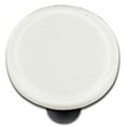 thumbnail image 1 of Hot Knobs HK1038-KRB Blanc Rond Bouton d'Armoire en Verre - Noir Poste, 1 of 1