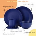 thumbnail image 3 of Homienly 40-Piece Wheat Straw Dinnerware Set, Service for 8, Dinner Plates, Bowls & Cups, Microwave & Dishwasher Safe, Blue, 3 of 9