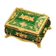 thumbnail image 4 of fenteer Enameled Jewelry Box Desktop Trinket Box for Ear Studs Rings Home Decoration Green, 4 of 7