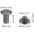 thumbnail image 2 of Uxcell 50 Sets Chicago Screws, M5x8mm Nickel Plated Chicago Screw Phillips Binding Post Screw Rivets for Leather, Black, 2 of 6
