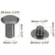 thumbnail image 2 of 100 Conjuntos de Tornillos Chicago, M5x8mm Tornillo Chicago Niquelado Phillips Poste de Unión Tornillo Remaches para Cuero, Negro, 2 of 7