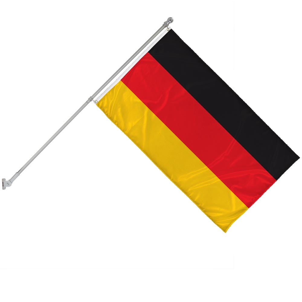 Vispronet 3ft x 5ft German Flag, 6ft Flagpole, Mounting Bracket ...