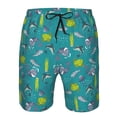 thumbnail image 3 of Goofa Cute Shark Turtle Printed Mens Swim Trunks Summer Quick Dry Short Beach Swimwear Bathing Suits-X-Large, 3 of 9