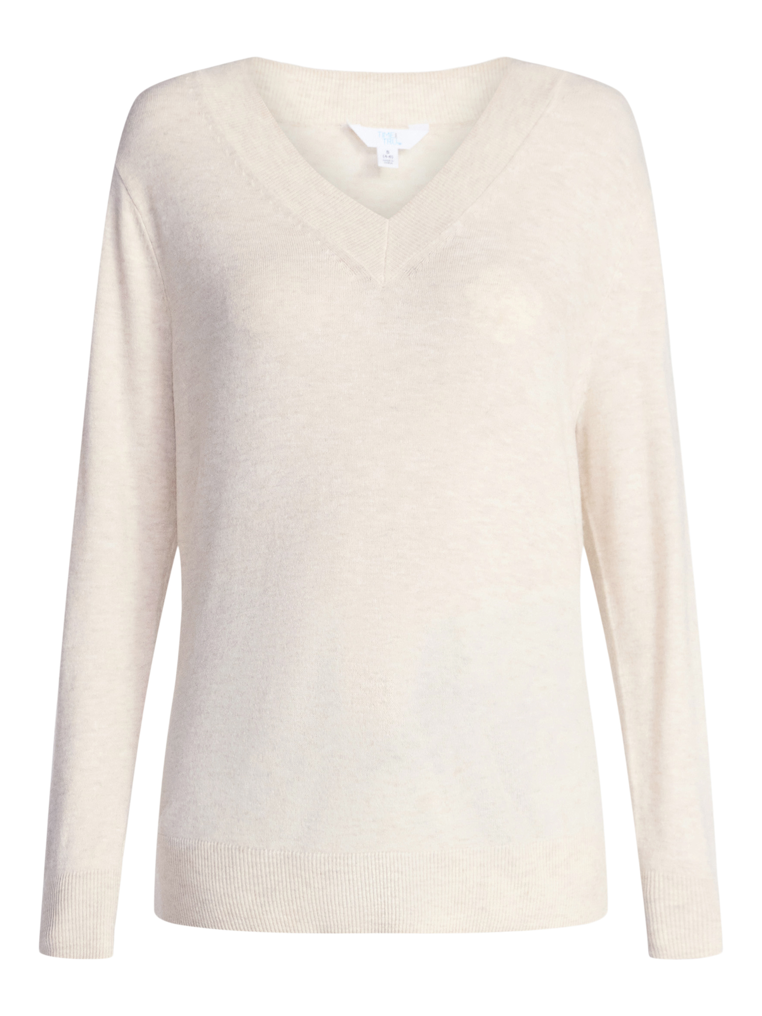 Time and Tru Women's V Neck Sweater, Lightweight, Sizes XS-XXXL