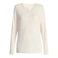thumbnail image 7 of Time and Tru Women's V Neck Sweater, Lightweight, Sizes XS-XXXL, 7 of 7