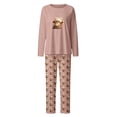 thumbnail image 4 of Bibifish Womens Pajama Set Home Comfort Animal Print Lapel Collar Short Sleeve Tops With Long Pants Elastic Waist Two Piece Sleepwear Set, 4 of 4