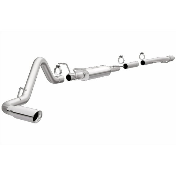 Magnaflow 14 Chevy Silverado V8 5.3L CC/EC Cab Single P/S Rear Exit Stainless Cat Back Perf Exhaust