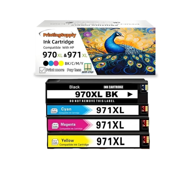970XL 971XL Ink Cartridge Compatible for 970 971 XL Ink Cartridges for Officejet Pro X576dw X451dn X451dw X476dw X476dn X551dw Printer