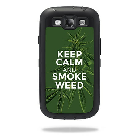 Skin Compatible With OtterBox Defender Samsung Galaxy S III S3 Case – Smoke Weed | MightySkins Protective, Durable, and Unique Vinyl wrap cover | Easy To Apply, Remove | Made in the (Best Way To Smoke Weed Inside)