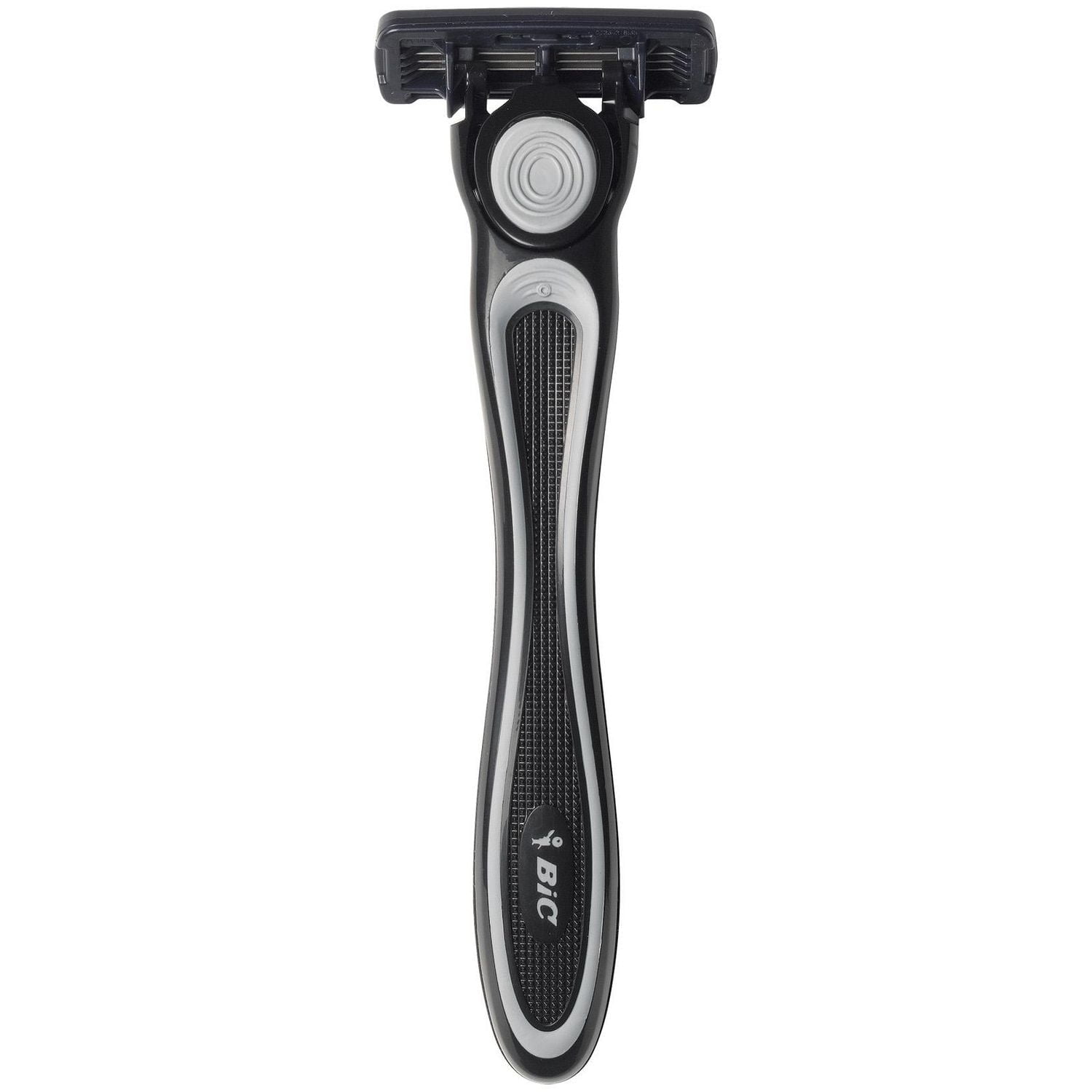 BIC Flex 4 Refillable Razors for Men, Long-Lasting 4 Blade Razors for Sensitive Skin, 1 Handle and 4 Cartridges, Shaving Kit
