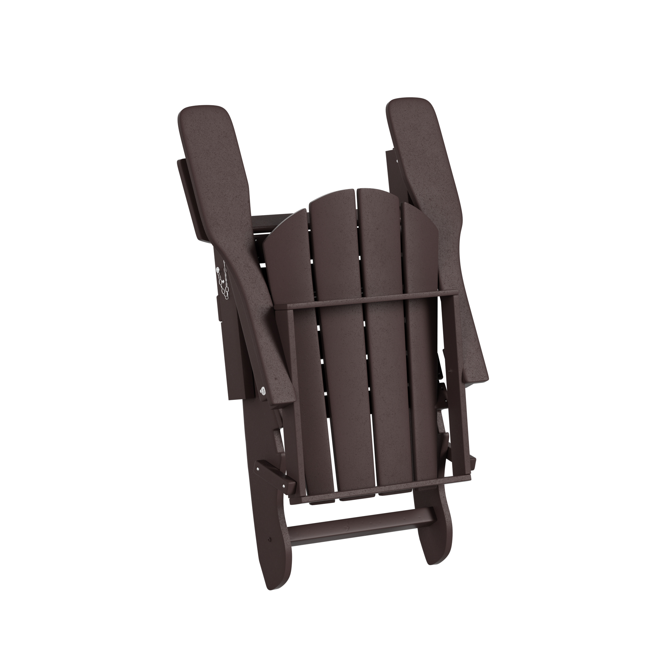 Westintrends Outdoor Folding HDPE Adirondack Chair, Patio Seat, Weather Resistant, Dark Brown - image 4 of 6