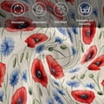 thumbnail image 5 of Red Poppy Flower Cloth Napkins, Blue Daisy Floral Patriotic 4th of July Washable and Reusable Dinner Napkins Set of 8, Table Napkin for Kitchen Party Birthday Wedding Hotel Housewarming 20"x20", 5 of 8