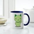 thumbnail image 4 of CafePress - Maneki Neko Green Lucky Cat Mug - 11 oz Ceramic Mug - Novelty Coffee Tea Cup, 4 of 4