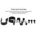 thumbnail image 3 of Clips de nylon 150pcs R-Tipo de cable clamp + 150pcs Tornillos M4x16mm Cruz de acero al carbono cabeza segmentada autorroscantes Set, 3 of 6