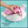 thumbnail image 6 of Todays Kids Anti-Slip Baby Training Toilet Seat for Toddlers - Comfortable & Soft Cushion, Secure Grip Handles - Splash Guard Design Potty Toddler Toilet Seat Attachment, Easy Storage Loop - Pink, 6 of 7