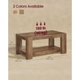 VASAGLE Coffee Table, 2-Tier Center Table, 39.4 x 21.7 x 17.7 in, Honey ...