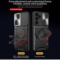 thumbnail image 3 of for Samsung Galaxy S24 FE 5G 6.7"  Case with Magnetic Ring Kickstand, Rugged Military Grade Shockproof Heavy Duty Case with Slide Camera Lens Cover for Samsung Galaxy S24 FE JS-Black, 3 of 10