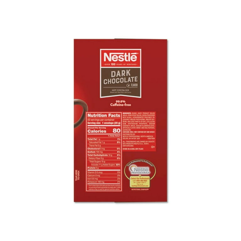 Nestle Professional Dark Chocolate Hot Cocoa Mix, Single Packets