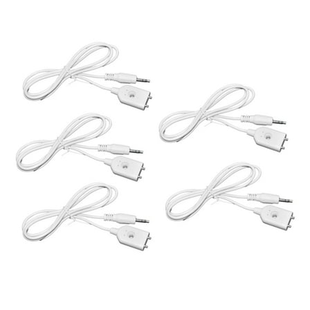 5Pcs Water Leakage Detector Sensor with 3.5 Audio Head Water Level Sensor Probe Dual Metal Poles Water Leak Level Sensor