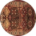 thumbnail image 1 of Ahgly Company Indoor Round Persian Brown Traditional Area Rugs, 4' Round, 1 of 4