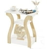End Table Set of with Charging Station Side Table with Ports and Outlets Nightstand End Table with Storage Shelf for Living Room Bedroom