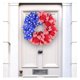 thumbnail image 5 of Corona de flores patrióticas para puerta principal | Decoración Roja Blanca Azul de 17.7 Pulgadas | Día de la Independencia 4 de julio Tema de la bandera | Colgante de pared de porche del Día del, 5 of 9