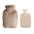 thumbnail image 1 of Bolsa de botella de agua caliente a prueba de frío para calentador de manos de 1000 ml con kit de cubierta (café oscuro) Tmvgtek Libre de BPA, 1 of 9