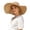 Khaki, variant on Shadoumai Womens Wide Brim Sun Hat Cotton Linen UPF 50  Outdoor Travel Beach Hats Ponytail Packable Adjustable Bucket Hat