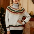thumbnail image 2 of Zhanying Christmas Chandail de Noël à Enfiler Temps Froid Mignon Sweater pour Femmes Rouge Col Rond Christmas Sweater, 2 of 7