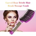 thumbnail image 6 of Anself Curved Boar Bristle Hair Brush Massage Comb Detangling Hairbrush for Women, 6 of 7