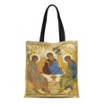 thumbnail image 1 of JSDART Sac Fourre-Tout en Toile Absinthe Verte Anges chez Mamre Trinité Ors Fins Sac Réutilisable Épaule Courses, 1 of 1