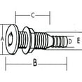 thumbnail image 2 of T-H Marine Supplies TH-752XL-DP 0.75 in. Plastic Straight Barbed Extra Long Thru-Hull, White, 2 of 2