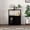Dressers | Black, variant on Coffee Wine Bar Rack Cabinet with Detachable Wine Rack, Liquor Cabinet with Glass Holder and Mesh Door, Farmhouse Sideboard Buffet Cabinet for Kitchen Dining Room, Living Room (Grey)