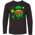 thumbnail image 3 of Inktastic Cute Leprechaun for St. Patrick's Day Long Sleeve Youth T-Shirt, 3 of 5