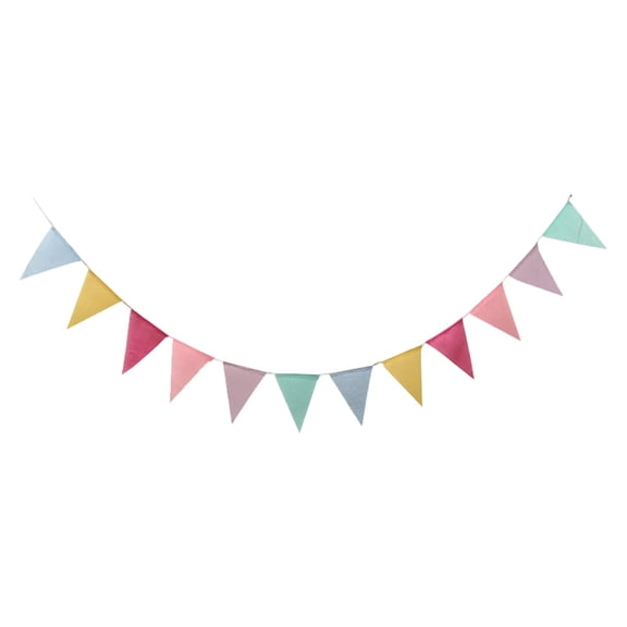 CMYYNNA 1 Pieces Colorful Pennant Banner Flag Multicolor Bunting String Triangle Banner Pennants for Birthdays Classroom School Carnival Garland Outdoor Events Party Hanging Decorations(Pastel)