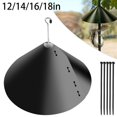 thumbnail image 1 of 18 inch Wrap Around Squirrel Baffle Proof Baffles Durable Plastic Bird Feeder Guard with Hook black hook style, 1 of 9