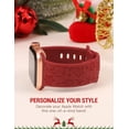 thumbnail image 4 of Wearlizer Christmas Engraved Band Compatible with Apple Watch Band 38mm 40mm 41mm 42mm 44mm 45mm 49mm Women Men, Silicone Snowman Santa Claus Holidays Strap for iWatch Series Ultra SE 9 8 6 5 4 3 2 1, 4 of 6