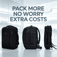 thumbnail image 5 of WANDF Airline Approved Travel Backpack with USB Port, 30L Waterproof Carry On Personal Item Bag 18x14x8  for Men Women, 13 Pockets Laptop Weekender Backpack, Daypack for Business Travel Gym,Black, 5 of 11