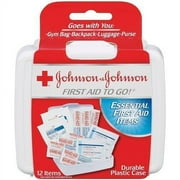 Johnson & Johnson Essential First Aid Items, Durable Plastic Case 12 ct