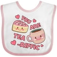thumbnail image 3 of Inktastic Valentine You Are Tearrific with Cute Tea Cup and Pastry Girls Baby Bib, 3 of 4
