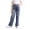 Blue, variant on KAUOD Girls Ripped Jeans Straight Wide Leg Washed Retro Denim Pants Kids Toddler High Waist Distressed Trousers with Pockets